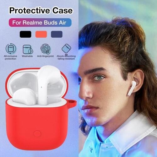 2020 Silicone Full Protective Cover Charger Box Replacement Case For Realme Buds Air Sports Bluetooth5.0 Earphone