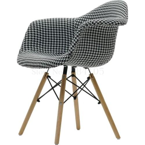 Nordic Ims Baijia Fabric Chair Soft Cloth Plastic Dining Chair Backrest Chair Simple Modern Casual Coffee Chair