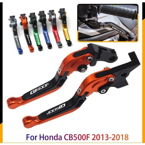 !With Logo CNC Motorcycle Foldable Extending Brake Clutch Levers For Honda CB500F CB500 F CB 500 F 2013-2018 2014 2015 2016 2017