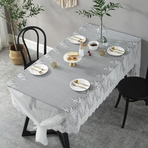 Modern Tablecloth White Lace Table Cloth Rectangular Tablecloths Romantic Wedding Party Home Decoration Manteles De Mesa