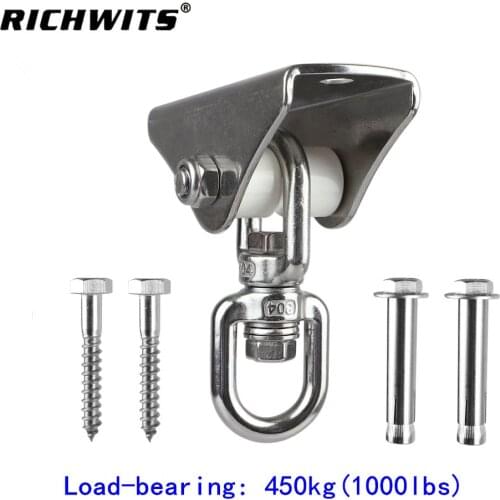 Heavy Duty 1000lbs Kids Baby Cradle 360 Swivel Hammock Chair Indoor Hanging Swing Kit for Yoga Gym Fitness Children