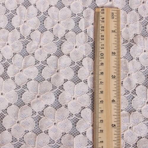 1 yard crochet French African voile cotton lace fabric for sewing evening dress and lady girl dress lace and curtain lace fabric
