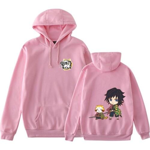 2020 anime sweatshirts female ghost vanishing blade peripheral print tops loose autumn and winter fashion casual hooded hoodies