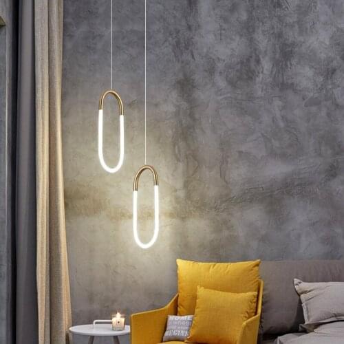 Gold Modern led pendant lights modern design for living room bedroom study hanging lamp Restaurant kitchen pendant lamp