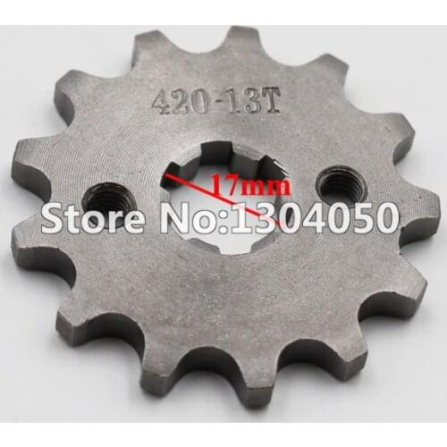17mm 420 PIT DIRT BIKE 13 TOOTH FRONT SPROCKET 125cc 140cc 150cc 160cc PIT Trail Dirt Bike ATV Quad new