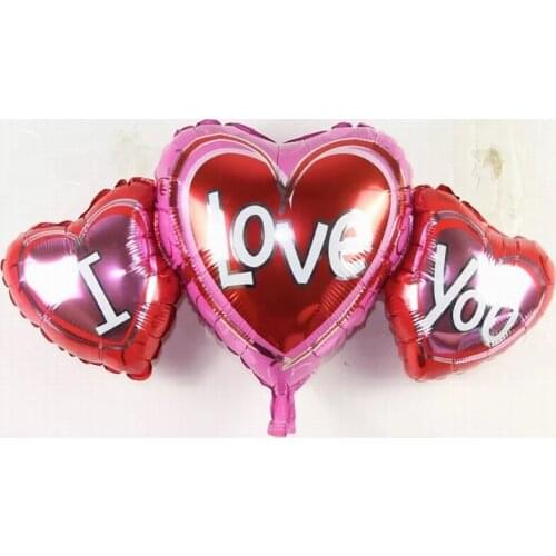 2 Sizes Baloon Big I Love You ang Happy Day Balloons Party Decoration Heart Engagement Anniversary Weddings Valentine Balloons