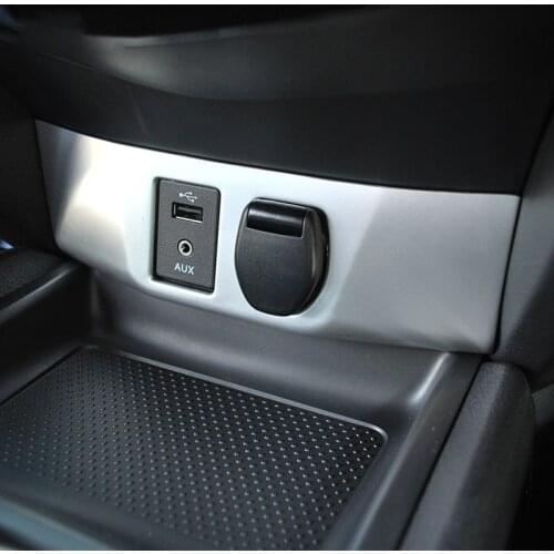 ABS Chrome Cigarettes Lighter Panel Frame Trim Cover AUX USB Cover Sticker for Nissan X-TRAIL Xtrail T32 2014-2018