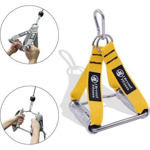 Multifunction Gym Double D Handles for V Bar Cable Attachments Push Pull Down T-bar Seated Rowing Training Fitness Accessories