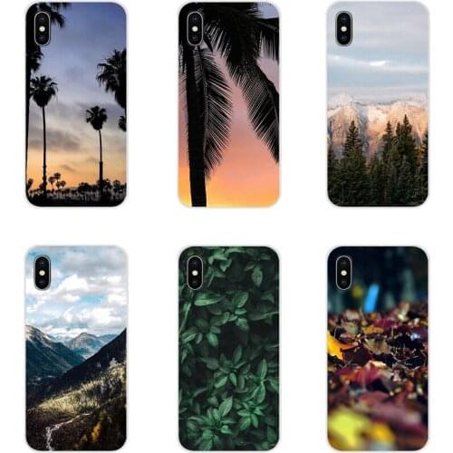 Palm tree leaf mountain white smoke For Samsung Galaxy A3 A5 A7 A9 A8 Star A6 Plus 2018 2015 2016 2017 Silicone Phone Case Cover