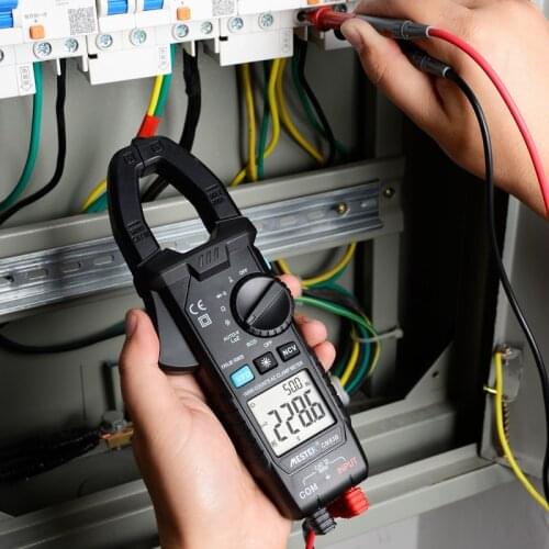 MESTEK CM83D Digital Clamp Meter True RMS DC AC Voltage Pliers Ammeter Ampere NCV Ohm Tester Multimeter Electrician Tool