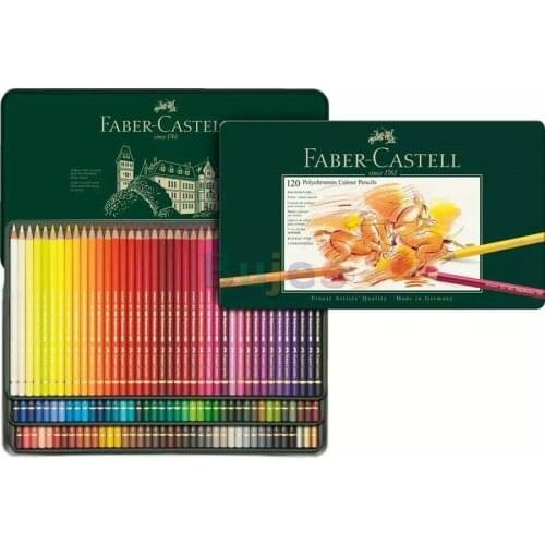 Faber-Castell Coloured pencils POLYCHROMOS 120 colours 110011,High-quality acid-free pigments in bright colours