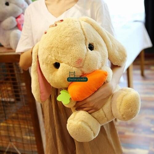 Dorimytrader New Lovely Pop Giant 50cm Soft Cartoon Bunny Plush Toy 20'' Big Stuffed Animal Rabbit Doll Anime Pillow Baby Gift