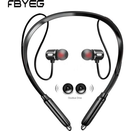 FBYEG Bluetooth earphone running sports waterproof and sweatproof earphone neck-mounted microphone wireless Bluetooth earphone