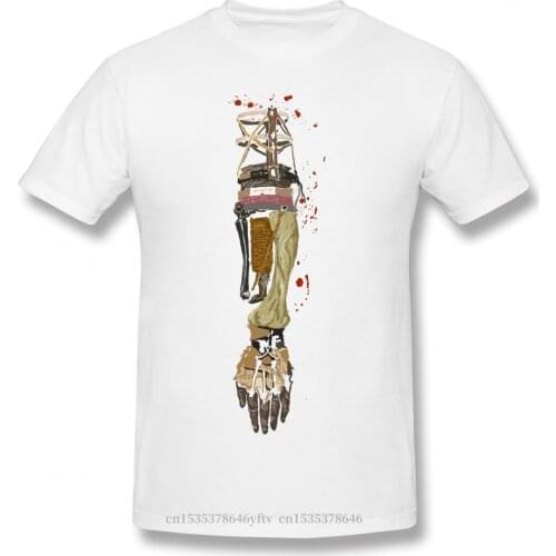 Shinobi Prosthetic Print Cotton Funny T Shirts Sekiro Shadows Die Twice Wolf Sengoku Kuro Game Men Fashion Streetwear
