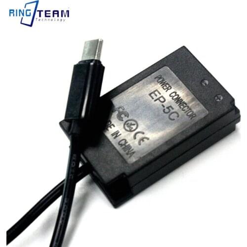Type C Cable to EN-EL20 Dummy Battery EP-5C DC Coupler for 1 AW1 J1 1 J2 1 J3 S1 V3 COOLPIX A & DL24-500 Cameras