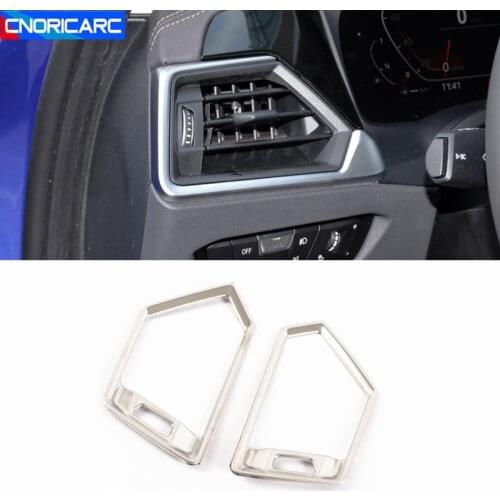 Stainless Steel Console Both Side Air Vents Frame Decoration Cover Trim For BMW 3 Series G20 G28 2020 LHD Car Styling Interior