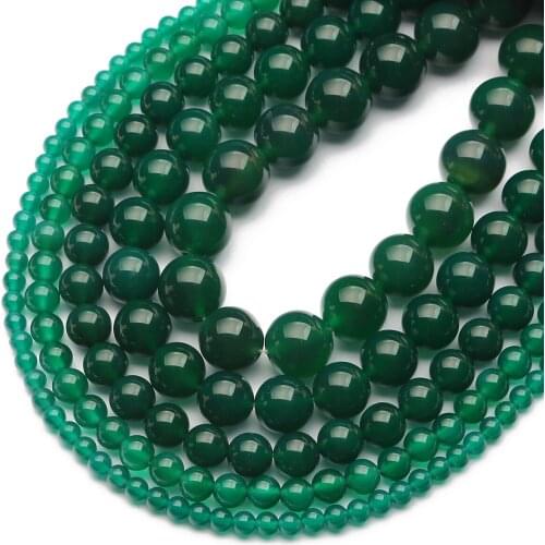Natural Stone Green Stripe Agate Round Loose Beads 4 /6 /8MM Pick Size for Jewelry Making Accessories Bracelets/Necklace Strand