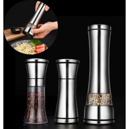 Stainless Steel Salt and Pepper Grinders Spice Jar Containers Bottle Pepper Salt Shakers for Kitchen Cooking Utensils & Gadgets