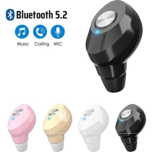 Mini Single Ear Bluetooth Headset L20 Bluetooth 5.2 Noise Reduction Stereo Sports Gaming Ear Game With Microphone For Smartphone