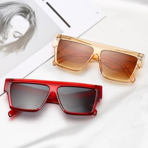 Fashion Big Square Frame Oversize Sunglasses Women Men Clear frame Glasses