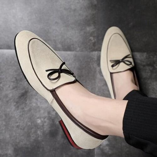 Men Shoes Hot Selling New Fashion Flat Casual Suede Leather Lace-up Stylish for Male Comfortable Light Loafers