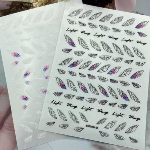 Newest MG1126-31 3D design nail stickers 3d Japan Korea style nail decals self-adhesive DIY nail decoration tools
