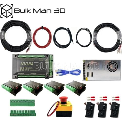 NVUM 4Axis Mach3 USB motion card Mach3 electronic bundle for WorkBee CNC Engraving Milling Machine Desktop DIY Lead CNC Mill