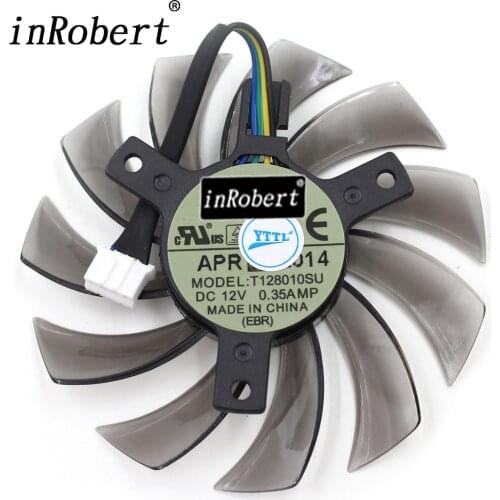 75mm T128010SU FD7010H12S 4Pin Wire For GTX 660 670 680 560ti GTX Gigabyte GeForce 570GTX Computer Parts Fan DC12V 0.35A