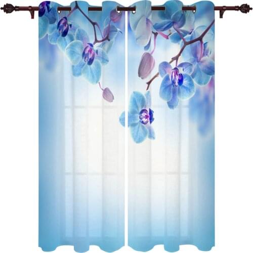 Patio Curtain Orchid Watercolor Outdoor Curtain For Garden Patio Curtains Bedroom Living Room Kitchen Bath Room Panel Drape