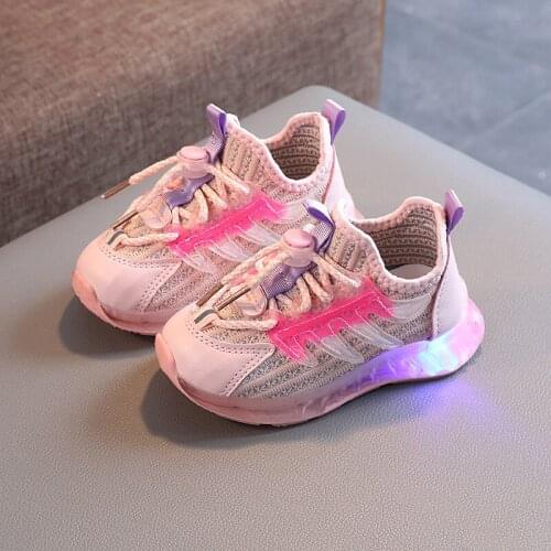 Light Up Sport Shoes with Light for Childrens 2021, Spring Sneakers Boys and Girls Casual Running Shoes, kids shoes