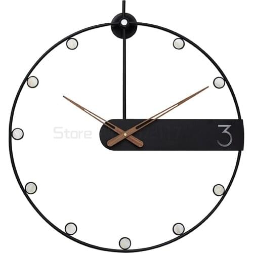 Light luxury wall clock silent simple quartz clock large clock North European fashion clock