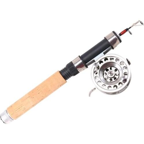 Carbon 27cm Outdoor Winter ice Fishing Rod Telescopic Spinning Fishing Rod For Lure for Travel Saltwater Freshwater