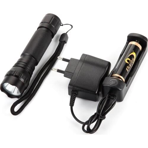 501B XML L2/XML T6 High Power 2000 Lumen 5-Mode LED Flashlight Torch light+18650 Battery+Charger