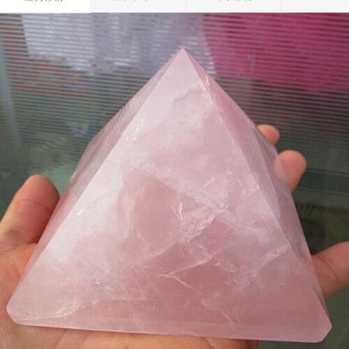 00R080301 Large NATURE ROSE QUARTZ CRYSTAL PYRAMID POINT HEALING