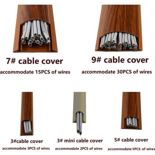 10M 70x19mm Wood Grain Floor Cable Shield PVC Duct Cord Cover Cable Protector Floor Wire Cover Cable Cord Protector Wiring Ducts