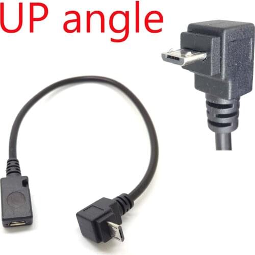 10pcs Angled 90 Degree USB Micro 5P Female Male Up Extension Cable Adapter gm