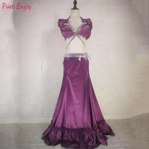 2020 Performance Belly Dancing Egyptian Costumes Oriental Dance Outfits 2pcs Women Belly Dance Costume Set top+Skirt belly dance