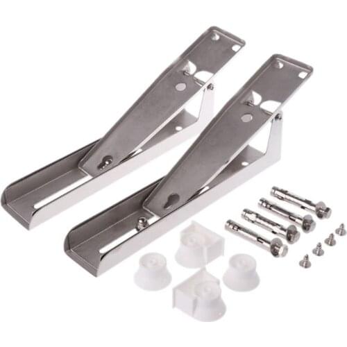 2x Kitchen Stainless Steel Microwave Oven Bracket Sturdy Foldable Stretch Wall Mount Rack Shelf christmas Easy to install