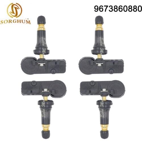 4pcs 9673860880 TPMS Sensor Tire Pressure Monitor System 433 MHZ For Citroen Peugeot 307 T5 308 T7 3008 T84 5008 W24 RCZ T75