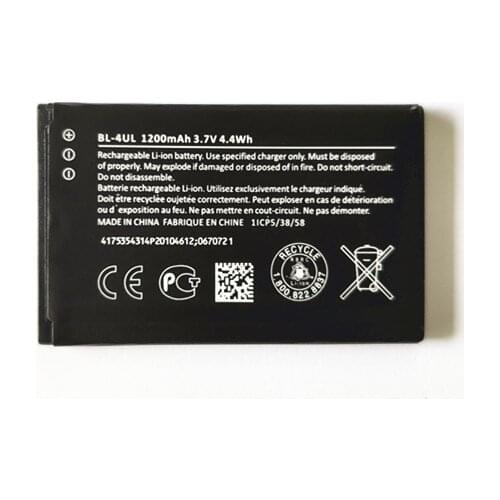 AZK New 1200mAh BL-4UL Battery For Nokia Asha 225 RM-1011 RM-1126 1012 1126 1172 TA-1030 Phone