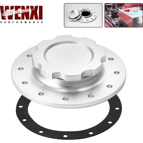 Billet Aluminum Fuel Cell / Surge Tank Cap with 12 bolting holes with 3'' I.D.Opening For RI fuel cells WX-SLFCC-01SL