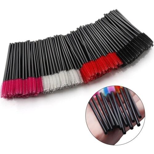 50Pcs/Pack Eyelash Brushes Mascara Applicator Wand Eye Lashes Cosmetic Comb Brush Eyelashes Extension Spoolers Makeup Tool Kit