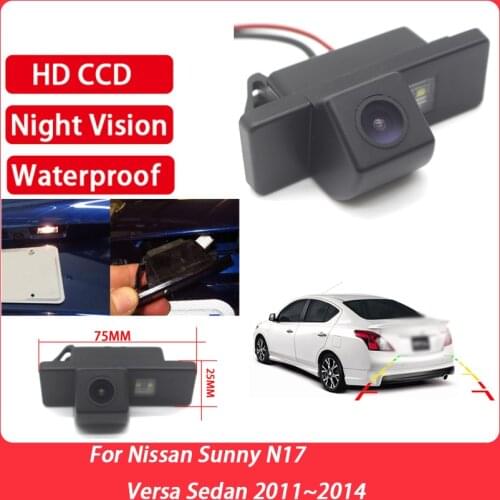 Car Rear View HD Camera Parking Monitor Waterproof High quality RCA For Nissan Sunny N17 Versa Sedan 2011 2012 2013 2014