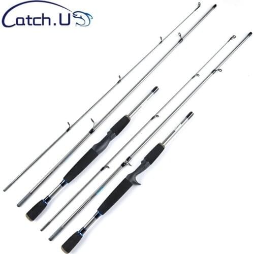 Catch.U Carbon Fiber Fishing Rod 2.1M 3 Sections Lure Spinning/Casting Fishing Rods for Stream River Reservoir Pond Ocean Beach