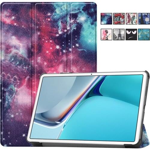 Tablet Cover For Funda Huawei Matepad 11 Case Tri-Fold Leather Hard Smart Case For Huawei MatePad 11 2021 Magnetic Cover Coque