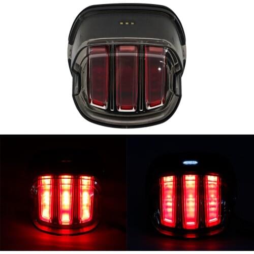 Smoke LED Tail Brake Light Low Profile For Electra Glide Street Glide Fat Road King XL 833 1200