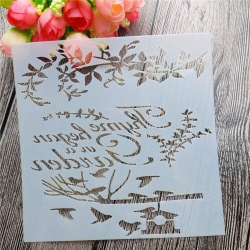 Scrapbooking tool card DIY album masking spray painted template drawing cake stencils laser cut templates tree branches ST52