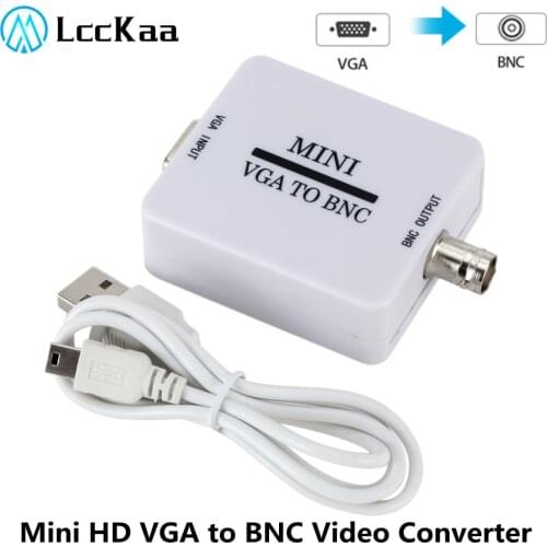 Mini HD VGA to BNC Video Converter Adapter Box Composite VGA to BNC Adapter Conversor Digital Switcher Box For HDTV Monitor