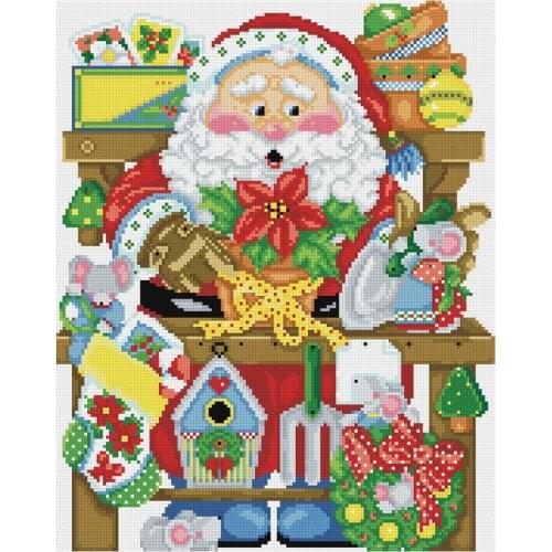 Cartoon Santa Claus Diamond Painting Round Full Drill Nouveaute DIY Mosaic Embroidery 5D Cross Stitch Christmas Portrait Picture