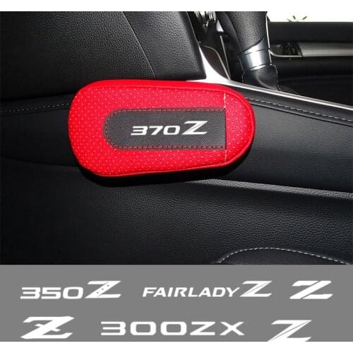 Car soft leather leg pads knee pads seat support Accessories For Nissan 350Z 370Z FAIRLADYZ 300ZX GTR NV200 Car Assessoires